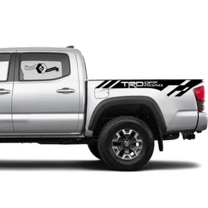 TRD 4x4 Off-Road Checkered Flag BedSide Side Vinyl Stickers Decal fit to Tacoma - Picture 1 of 2