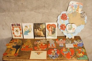 Antike Valentinstag Postkarten & Karten Lot - Bild 1 von 21