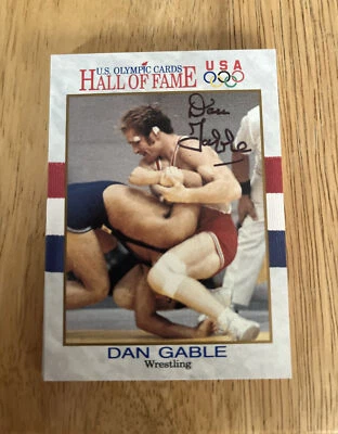 Dan Gable Signed 1991 Impel Marketing Olympic Hall Of Fame Card #77 Wrestling - Image 1 of 3