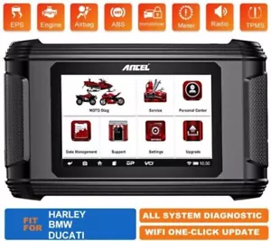 ANCEL MT510 Motorcycles Scanner Fits BWM/DUCATI/HARLEY ECU Reset Oil Reset ABS - Picture 1 of 6