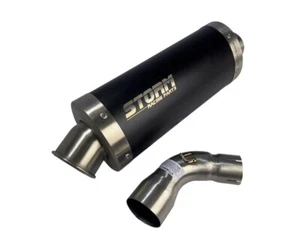 Terminale Scarico Oval Storm by Mivv Inox Nero Moto Morini X-CAPE 650 2021 2025 - Imagen 1 de 3