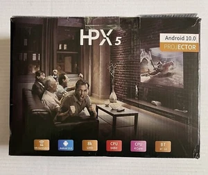 HPX5 LED Android 10.0 Projector 8K UHD 3840x2160 With Accessories Bundle - Picture 1 of 13