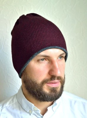 Sombrero de hombre 100% cachemir hecho a mano Foto 1 de 4