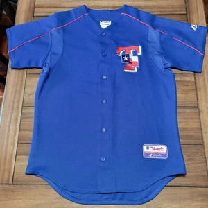 Camiseta deportiva unisex vintage Majestic Athletic Texas Rangers SS azul real - mediana - Imagen 1 de 8