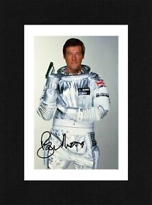 8X6 Mount ROGER MOORE Autograph Signed PHOTO Print Ready To Frame JAMES BOND