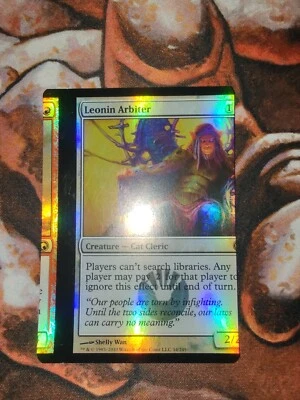 FOIL NFC Miscut Leonin Arbiter Scars of Mirrodin MTG Magic the Gathering - Image 1 of 2