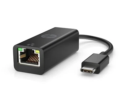 HP USB-C to RJ-45 Adapter, Female to Male, Black - Image 1 of 2