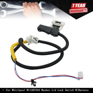 Interruptor de bloqueo de tapa de lavadora Whirlpool W11307244 con arnés W10838613 AP6832601 - Imagen 1 de 9