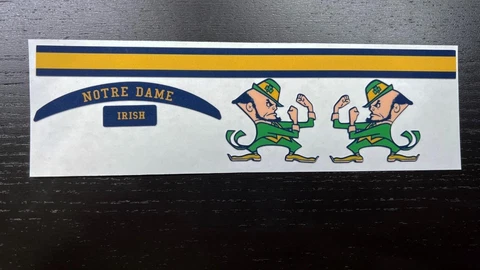 Notre Dame Fighting Irish "Fighting Leprechaun" Mini Football Helmet Decal Set Cover