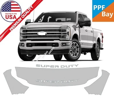 Película de protección de pintura delantera para Ford SuperDuty F250/F350 2023-2025 kit de precorte PPF Foto 1 de 4