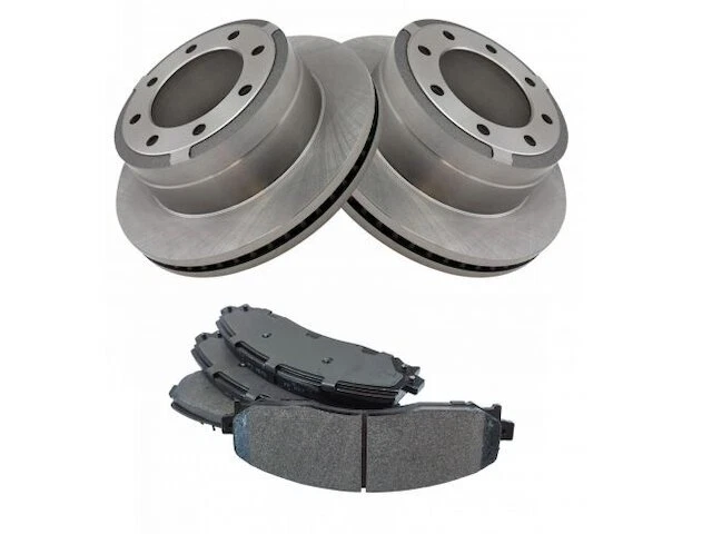 Kit de pastillas de freno y rotor trasero TRQ para Ford F350 Super Duty 2013-2019 16VRBK Foto 1 de 1