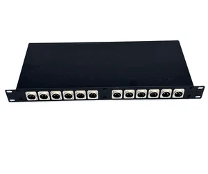 Tec-Nec PBXLR-4 12 Male XLR to 12 Female XLR Patch Bay - Picture 1 of 6