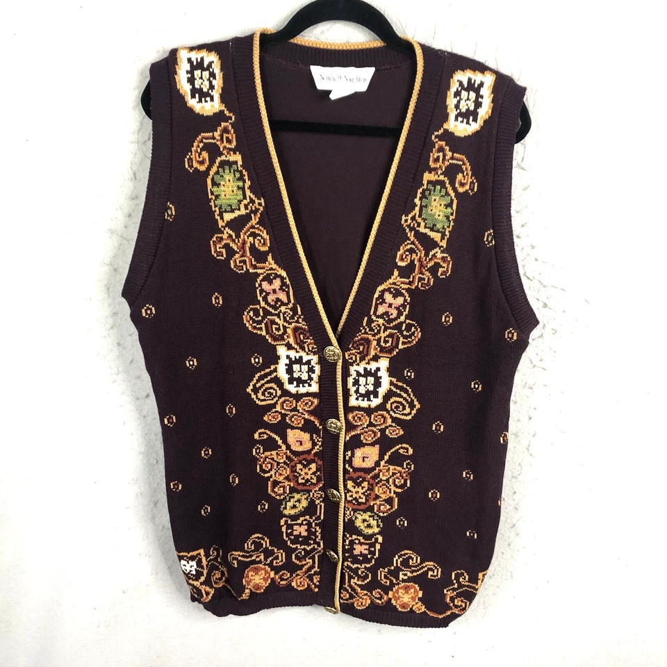 Chaleco De Colección Norton McNaughton Mujer M lum Bronceado Academia Inglés Dinero Antiguo Foto 1 de 4