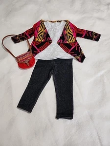 American Girl SAIGE DOLL Saige's SWEATER OUTFIT Pants , Tank Top,sweater,handbag - Picture 1 of 23