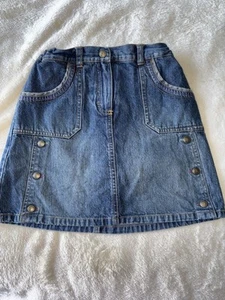 Gymboree Girls Denim Skirt With Elastic Waist And Button Waist Tabs, Sz 10 - Picture 1 of 3