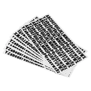 Lettera Adesivi,Nero 0.5" Etichette Auto Adesive,208 Conteggio/Foglio,10pz - Imagen 1 de 5