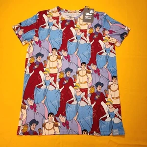 Cakeworthy Disney Princess Cinderella Character AOP T-Shirt Crewneck Medium - Picture 1 of 14