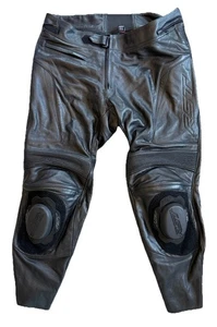 RST S1 CE Motorcycle Black Leather Standard Leg Trousers UK 40 (EU 60) - Picture 1 of 10