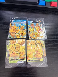 Pikachu V-Union [Set of 4] SWSH: Sword & Shield Promo Cards Holo - Picture 1 of 2
