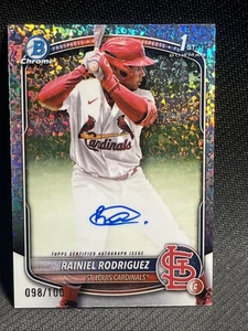 2025 Bowman Chrome Rainiel Rodriguez 1st Mini Diamond Refractor AUTO 98/100 - Picture 1 of 4