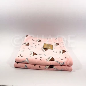 Deborah Connolly Designs 2Pcs Bath Towels Pink & Brown New - Picture 1 of 6