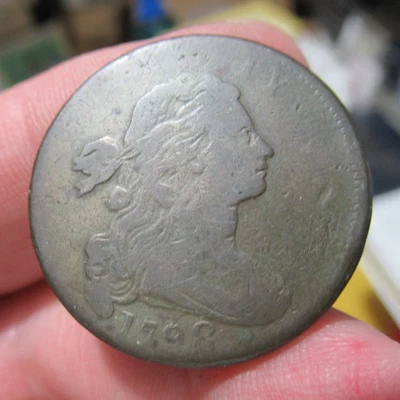 1798 Large Cent, Draped Bust, Nice Details, Antique US Copper Coin - Image 1 of 4