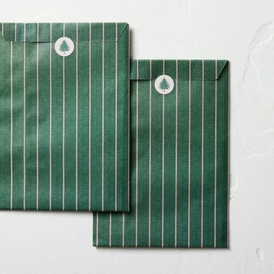Hearth & Hand Magnolia Gift Bags Paper Treat Stocking Christmas Stripe Farmhouse - Image 1 of 4