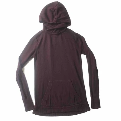 Suéter con Capucha Lululemon Sweet Savasana Mezcla de Cachemira Jaspeado Burdeos Talla 4 Foto 1 de 4