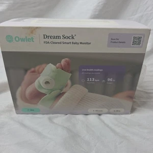 Monitor inteligente para bebés Owlet Dream Sock® aprobado por la FDA seguimiento pulso en vivo (BWB) - Imagen 1 de 3