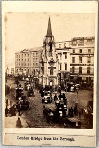 CDV WELLINGTON UHRTURM LONDON BRÜCKE VIKTORIANISCHE STRASSE ANTIKES FOTO - Bild 1 von 2