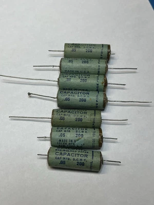 - 7- Condensadores de cera vintage .05 uf 200v AMPLIFICADOR DE TONO PBO-21T Foto 1 de 3