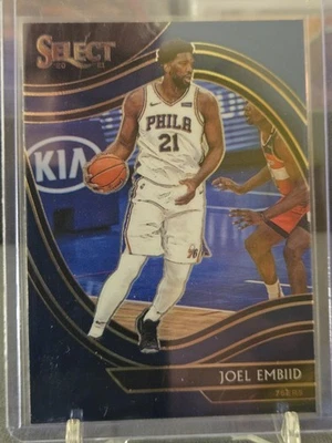 2020-21 Panini Select Joel Embiid COURTSIDE Blue Prizm Retail #216 76ers - Image 1 of 2