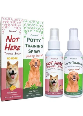 Pet Not Here and Potty Training Aid, spray esencial para ir al baño para cachorros perro 3,38 Foto 1 de 4