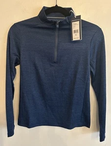 Vineyard Vines Sankaty 1/4 Zip MicroGrid Blue Performance Golf Youth Medium NWT - Picture 1 of 7