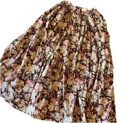 39 Ralph Lauren Etiqueta Azul Vintage Campesino Boho Suave Algodón Falda en Niveles 8 Foto 1 de 4