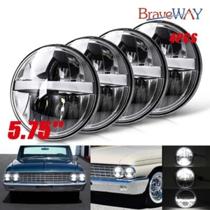 4PCS 5 3/4" 5.75" inch LED Headlight Hi/Lo DRL for Ford Galaxie 500 1962-1974 - Picture 1 of 16