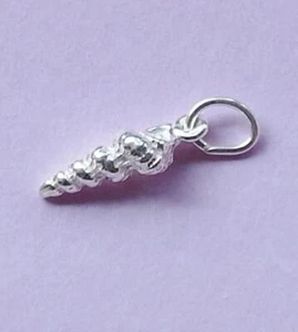 Sea Shell Spiral Wentletrap Shell Charm Pendant STERLING SILVER - Picture 1 of 1