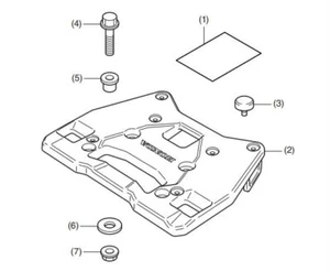 Placa de montaje carcasa doble techo genuino Honda Africa 2020-2025 08L78-MKS-E00 - Imagen 1 de 2