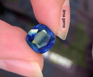 7x7MM Flawless Natural Blue Sapphire Cushion Cut VS1 Quality Loose Gemstone GF - Picture 1 of 8