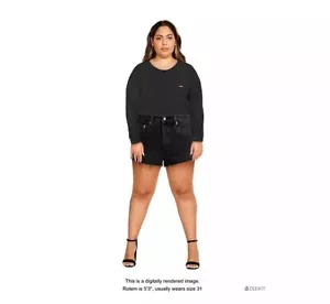Levi’s Women's Black 501 Cut Off Denim Button Fly Shorts Size 34 New - Picture 1 of 8