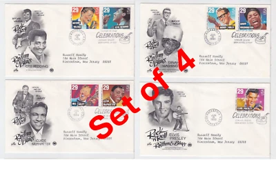 TurtlesTradingPost- Rock 'n' Roll 1993 #2775-78 Artcraft Variety Cachet-  FDC - Image 1 of 4