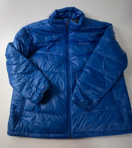Columbia Turbodown Down Jacket (J2L) Blue XXL 2XL (JSF6) Omni Heat - Picture 1 of 17