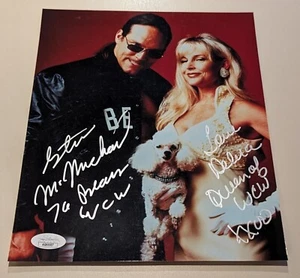Steve Mongo Debra McMichael signed 8 x 10 WCW WWF WWE TNA Chicago Bears JSA coa - Picture 1 of 5