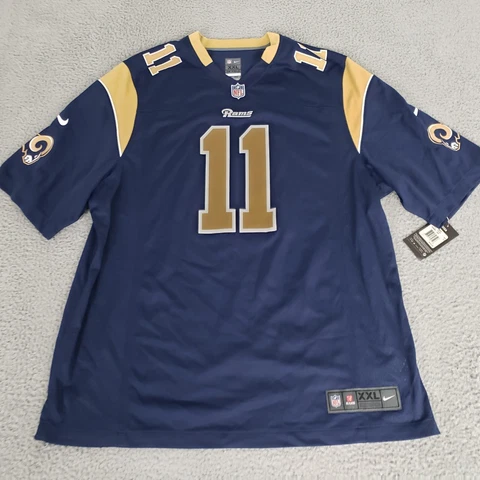 St. Louis Rams Jersey Men 2XL Blue Gold 11 Miles Austin Nike New On Field XXL Cover