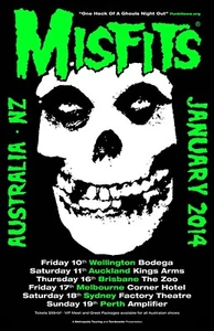 Póster de concierto enmarcado Misfits 2014, Australia y Nueva Zelanda - Imagen 1 de 2