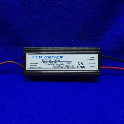 1pc Waterproof AC LED Driver 50W 1500mA Power Supply for Lamp Spot Light Bulb - Image 1 of 3