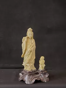JADE CHINESSE HAND CARVED SCULPTURE EXCL COND - Picture 1 of 10