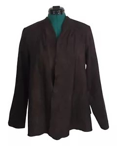 Elementz Women's Brown Polyester Faux Suede Jacket Size L - Picture 1 of 6
