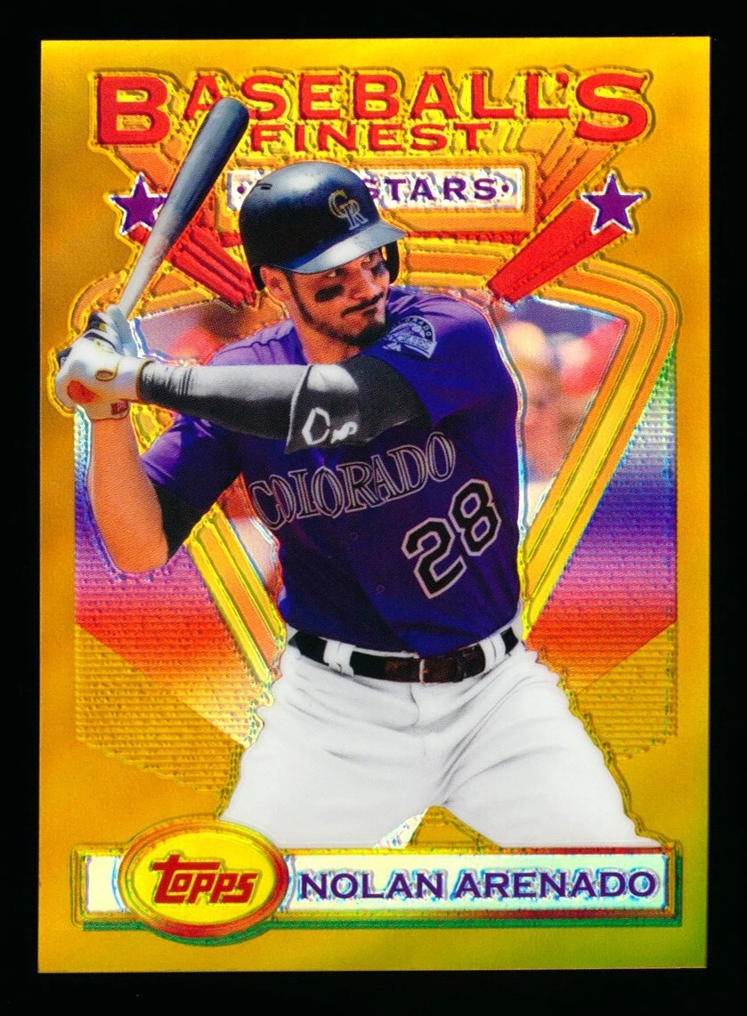 2020 TOPPS FINEST FLASHBACKS NOLAN ARENADO 1993 GOLD REFRACTOR ROCKIES #24/50!