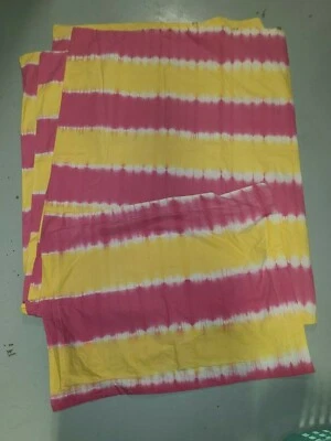 Pottery Barn Kids "Pink/Yellow Tie Dye" Twin Duvet & 1 Sham - Image 1 of 4